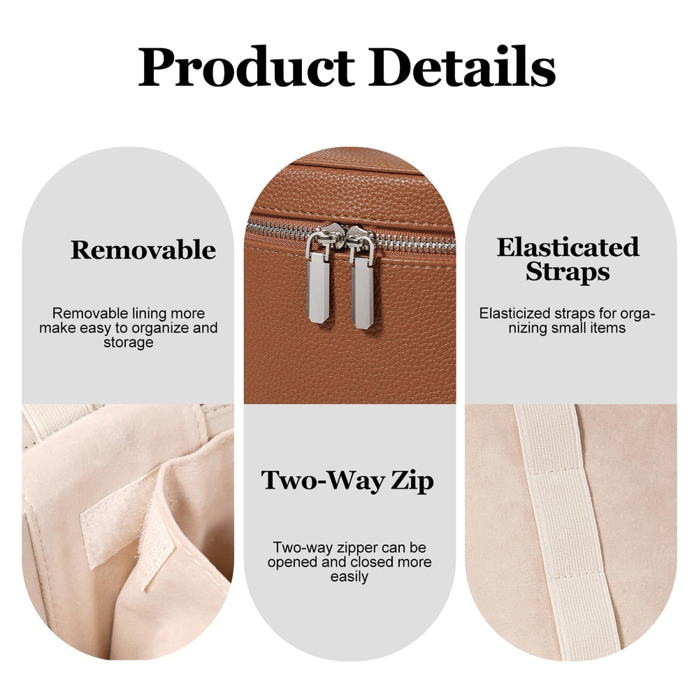 idoltimes cosmetic case waterproof exterior is easy to wipe clean