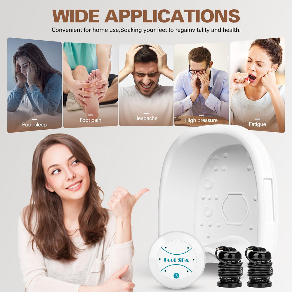 Idudbid foot detox session in use ideal for a personal at-home spa