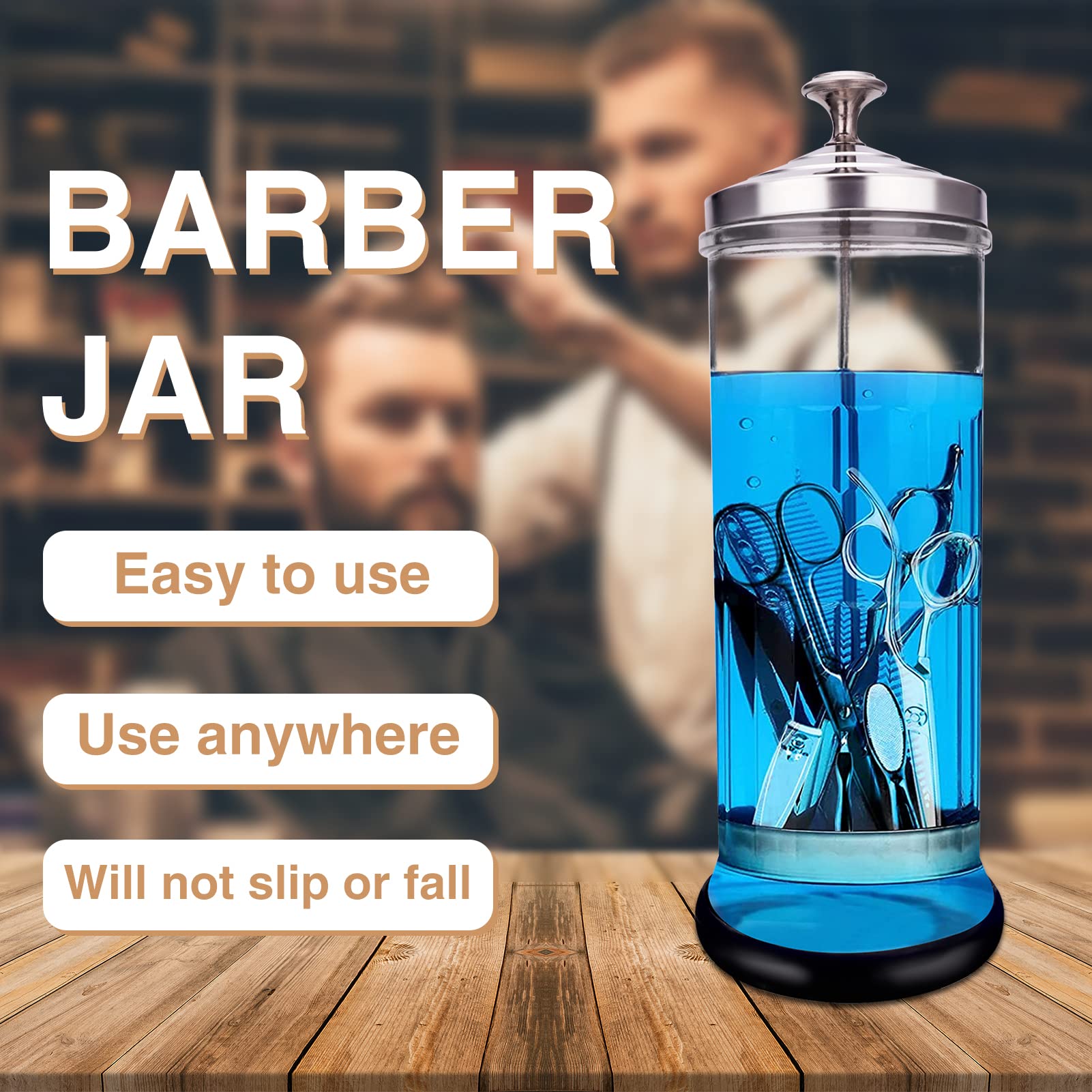 IEBARBER stain-resistant glass maintains a professional look through busy days.