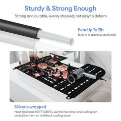 IeBilif sink cover extended on counter creates extra workspace for makeup tools.