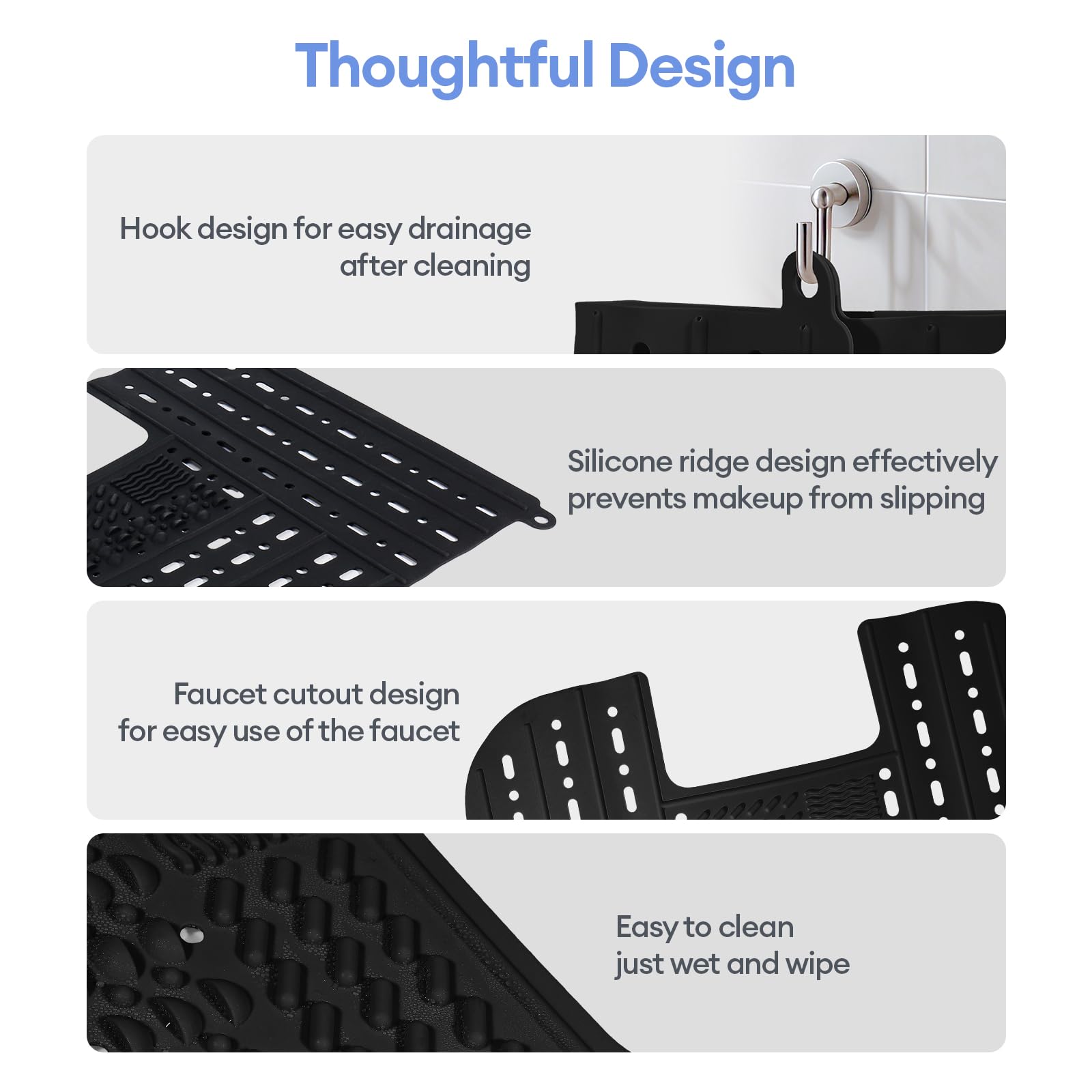 IeBilif sink cover with steel rod demonstrates durability and high load capacity.