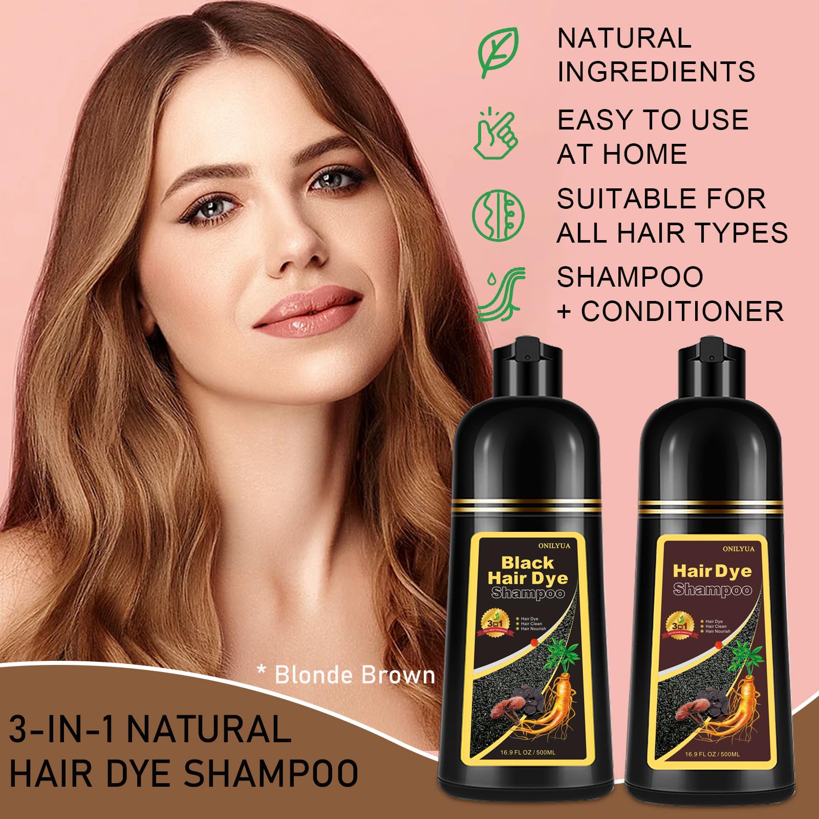 The iemokoda shampoo foam-lather demonstrates quick, even color without mess.