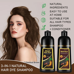 iemokoda Chestnut Brown Hair Dye Shampoo application gloves ready for at-home color
