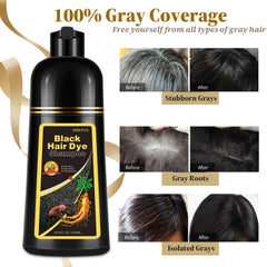 iemokoda Instant Black Hair Dye bubbles for simple, mess-free color application.