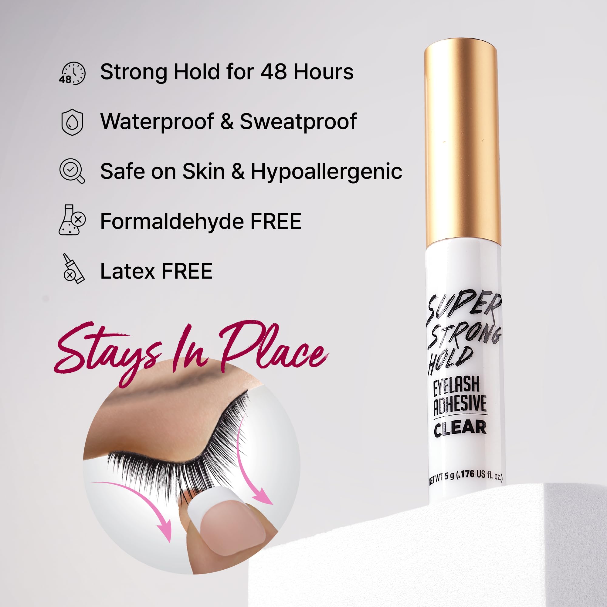 i•ENVY brush applicator close-up for precise mess-free lash application