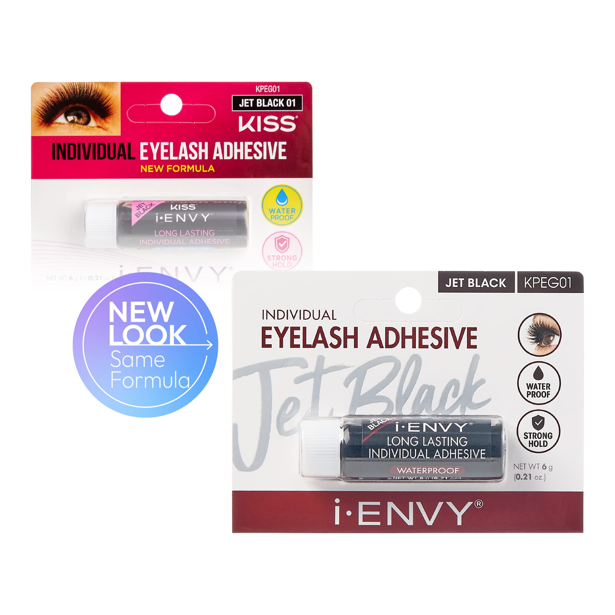 i-ENVY adhesivo para pestañas, secado rápido y fijación duradera.