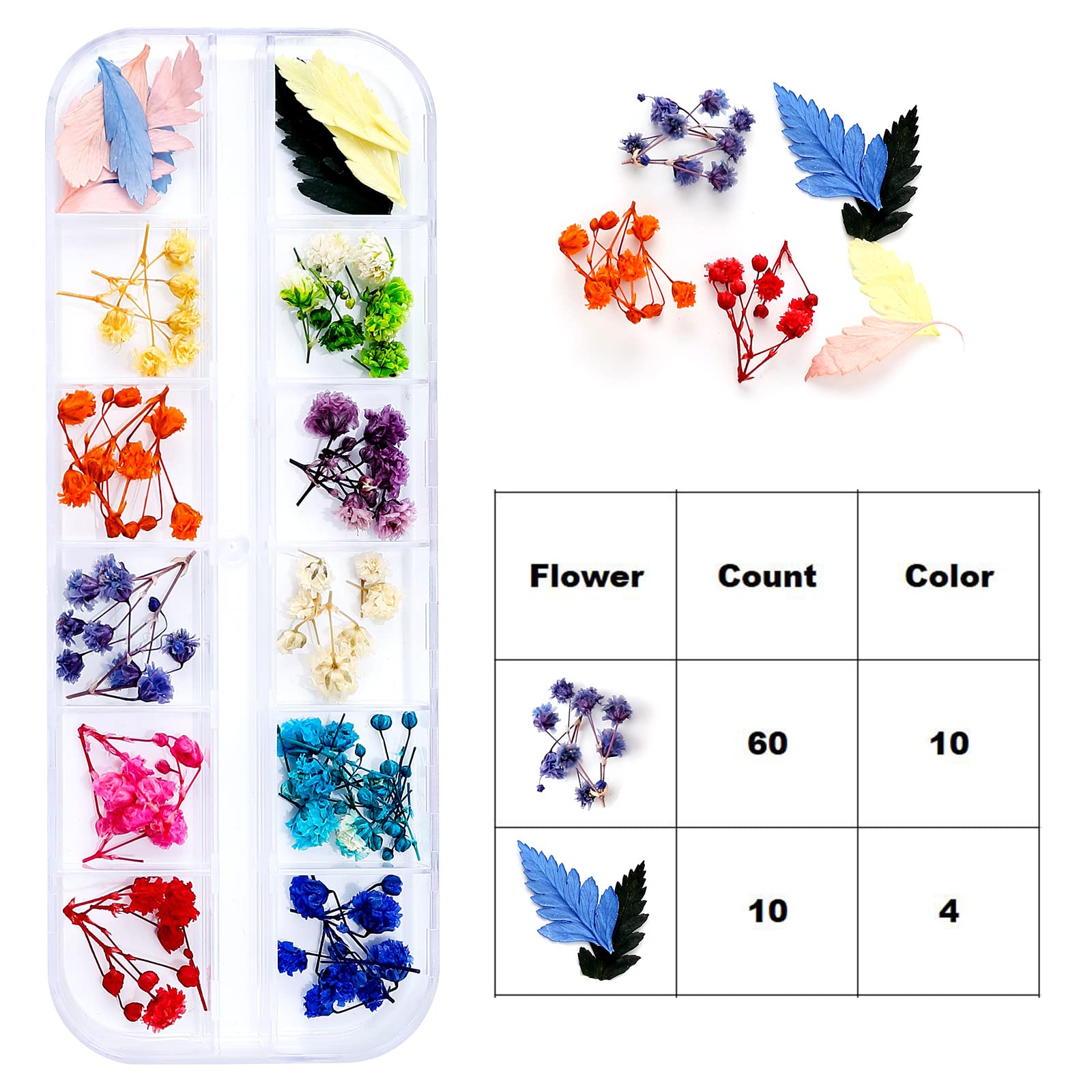 iFancer hand-picked dried flowers offer complete petals for creative nail art