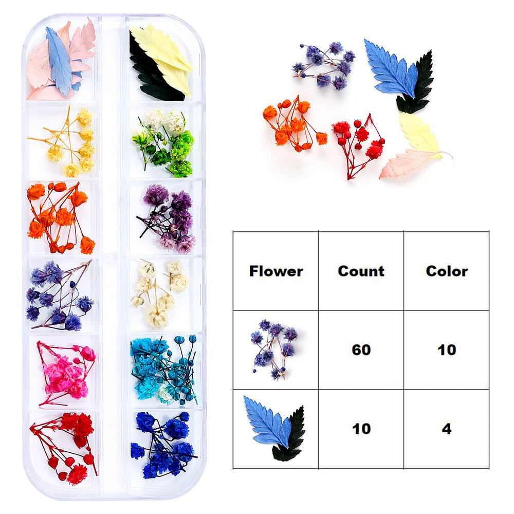 iFancer hand-picked dried flowers offer complete petals for creative nail art