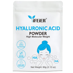 iFEiER Hyaluronic Acid Powder packaging in a resealable pouch for freshness