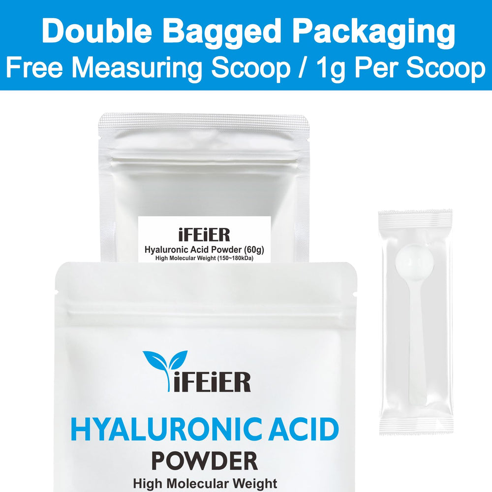ifeir hyaluronic acid powder dissolving in water demonstrates easy DIY serum preparation