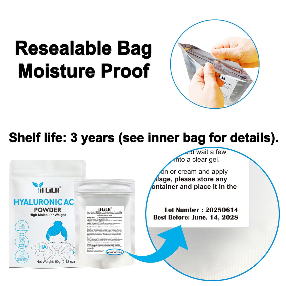 ifeir hyaluronic acid powder lab-tested purity indicates reliable quality