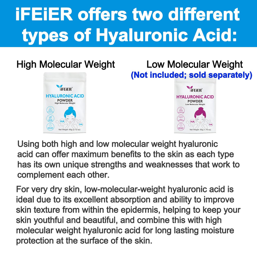 ifeir hyaluronic acid powder product shot showing fine white powder