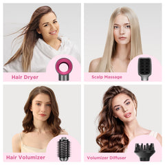 IG INGLAM 4 in 1 hot air brush with drying head attachment for quick blowouts
