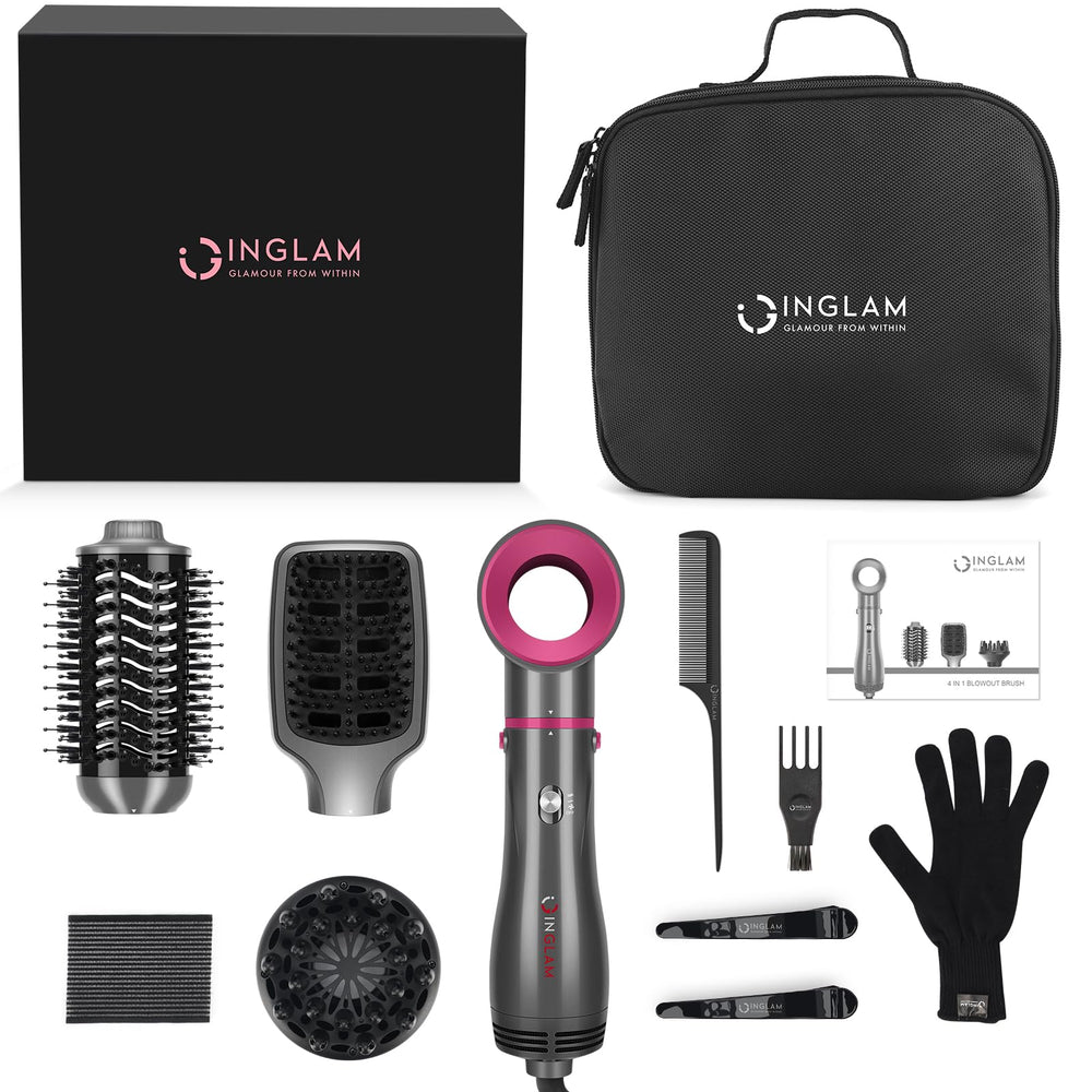 IG INGLAM 4 in 1 hot air brush ETL certification for safe styling