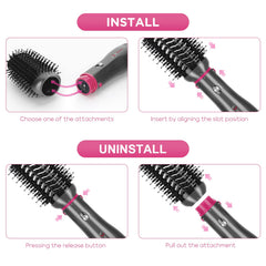 IG INGLAM 4 in 1 hot air brush volumizing brush for added body