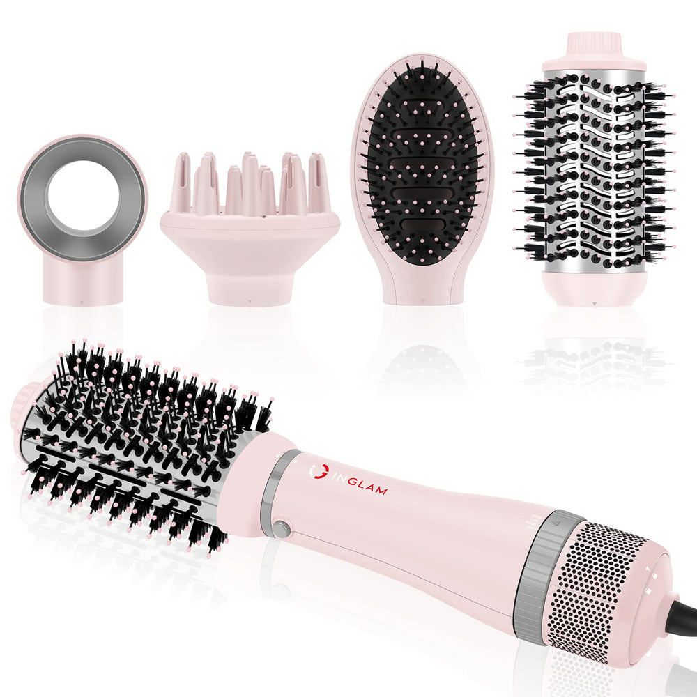 IG INGLAM 4-in-1 blowout brush handle for easy styling and travel-ready use