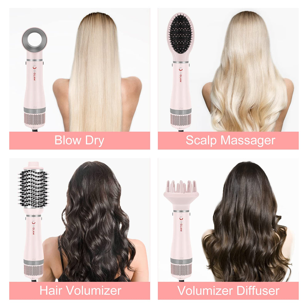 IG INGLAM interchangeable brush heads for drying, volumizing, straightening, and curling
