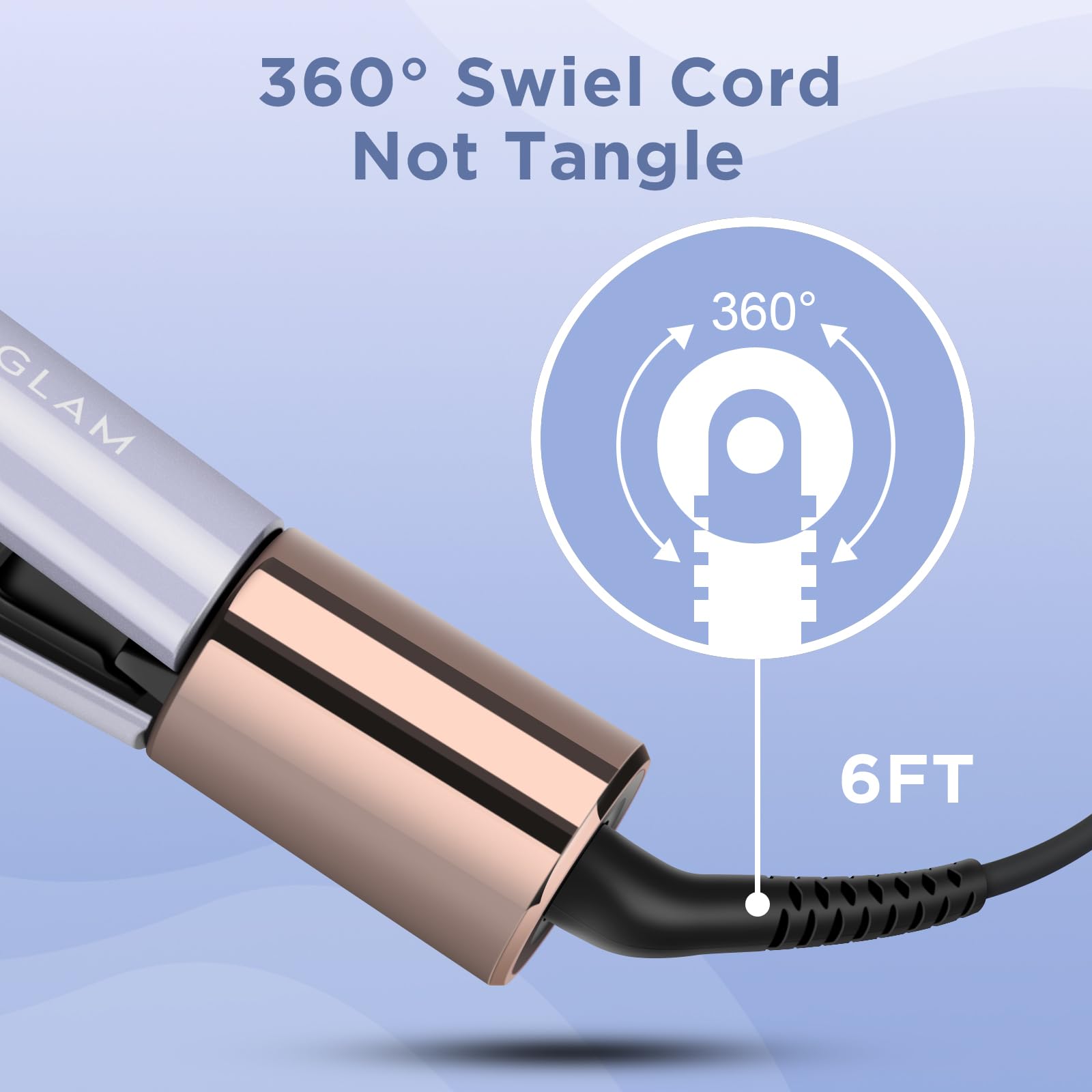 IG INGLAM titanium flat iron digital display shows precise temperature control for all hair types.