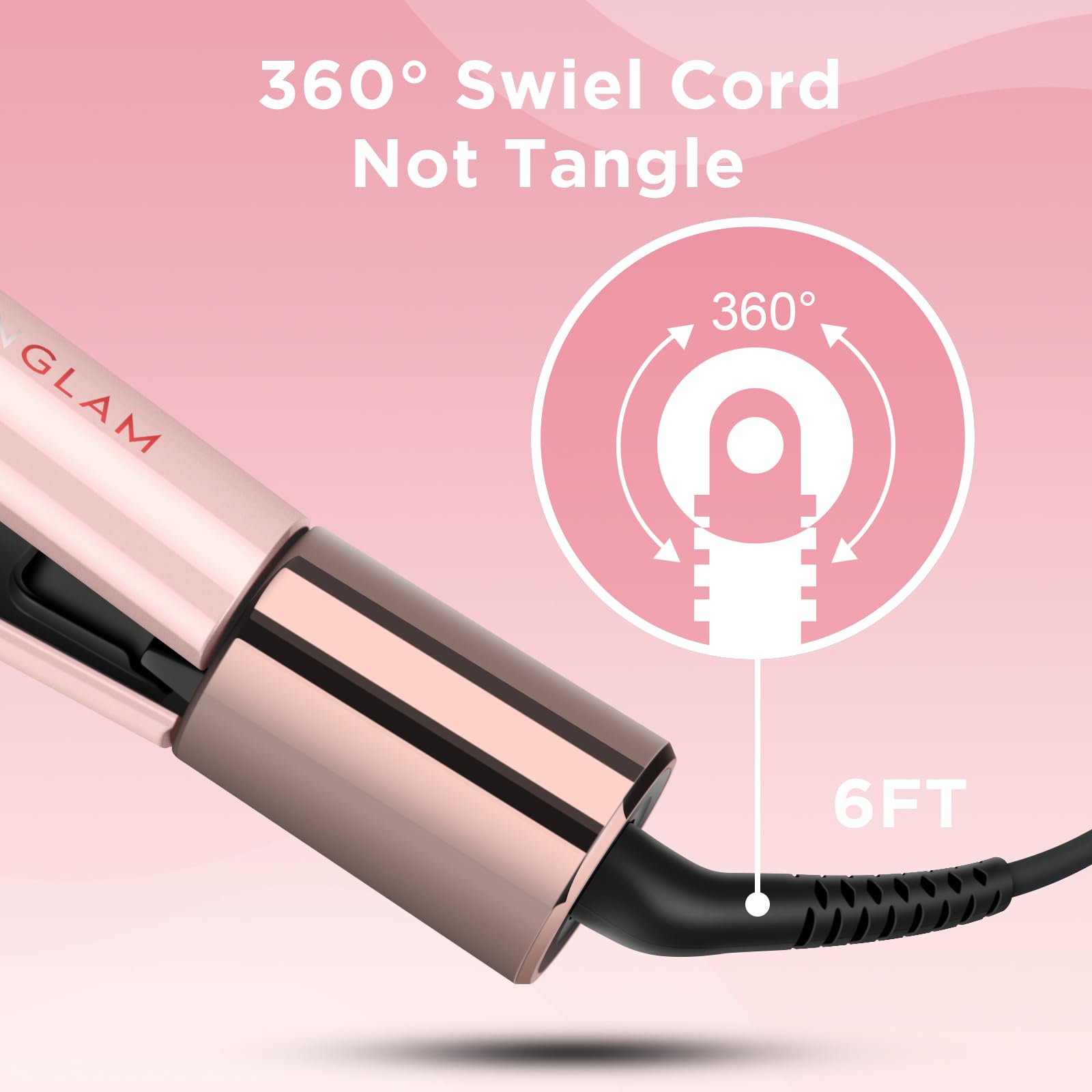 IG INGLAM titanium flat iron heat settings display helps select the right temperature