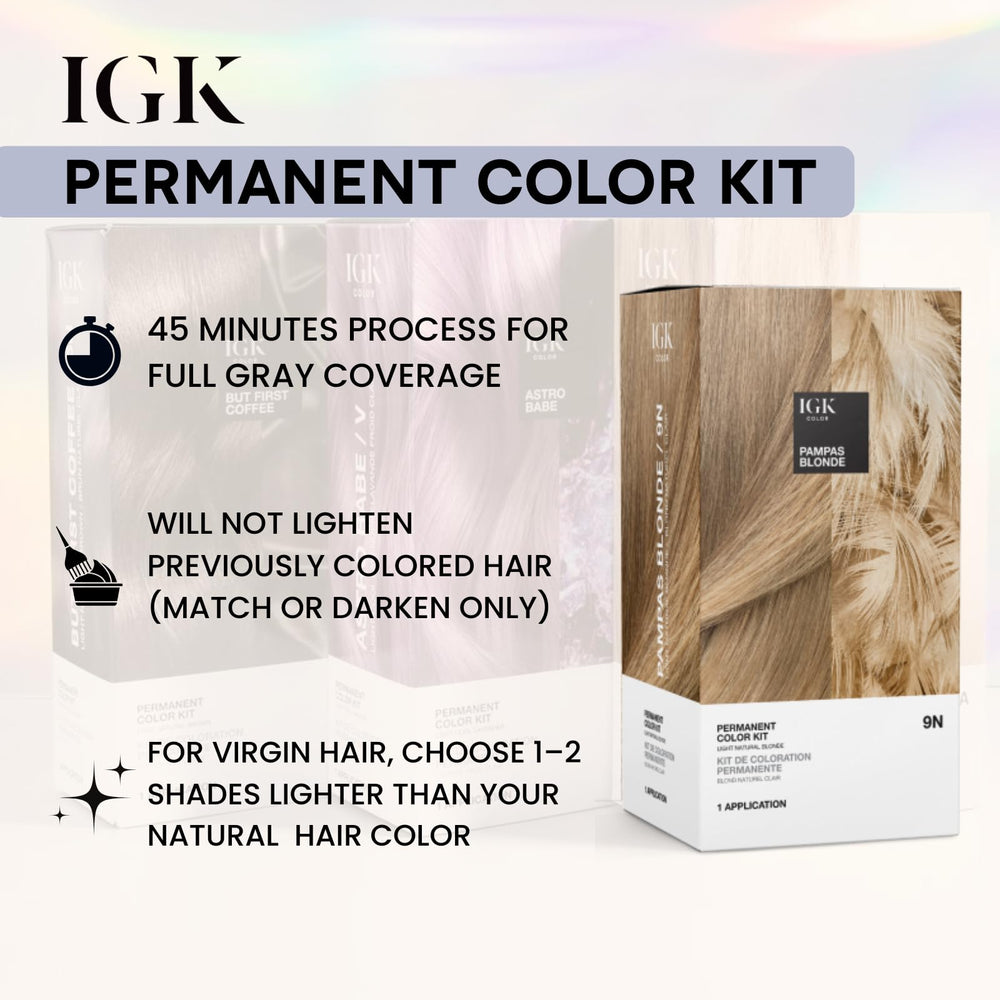 IGK 7N Latte processing timer image illustrating 45-minute guidance for gray coverage