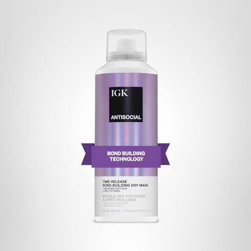 IGK Antisocial before-after comparison hints at smoother hair after use.