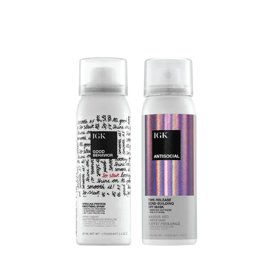 IGK Antisocial hair mask overnight application demonstrates bond-building care