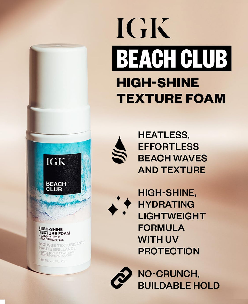IGK Beach Club formula features algae for added moisture.