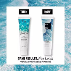 IGK Beach Club Style-Memory Cream close-up emphasizes volume boost and soft texture in action.