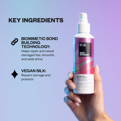 IGK Best Interest swatch reveals creamy texture that softens hair with gloss