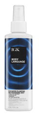 IGK Body Language Rice Water Mist bottle ready to spray for volumizing prep.