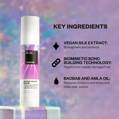 IGK Cash In texture closeup demonstrates concentrated formula sealing ends and smoothing