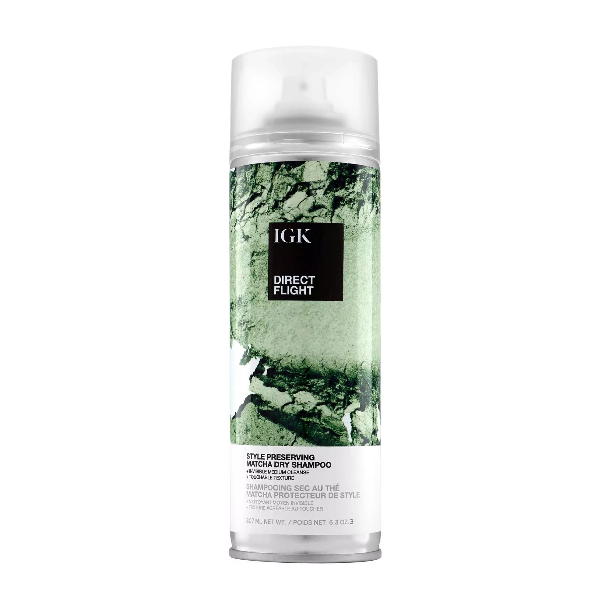 IGK Direct Flight bottle front highlights quick refresh and styling.