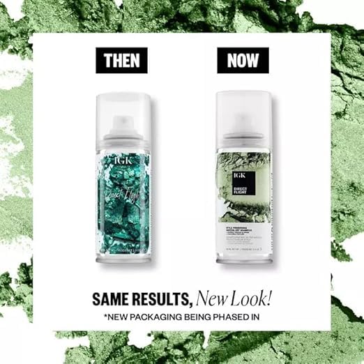 IGK Direct Flight turmeric-charcoal powder visual emphasizes oil lifting and detox.