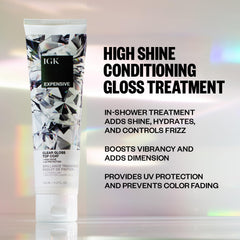 IGK Expensive gloss glass-hair-shine captures prism-like finish that enhances color depth