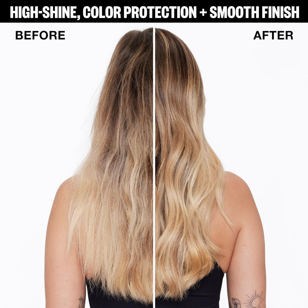 IGK Expensive gloss-shiny-hair-closeup emphasizes prism-like glow and smooth, silkiness