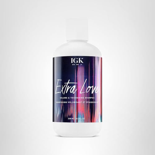 IGK Extra Love packaging close-up with vegan claim.