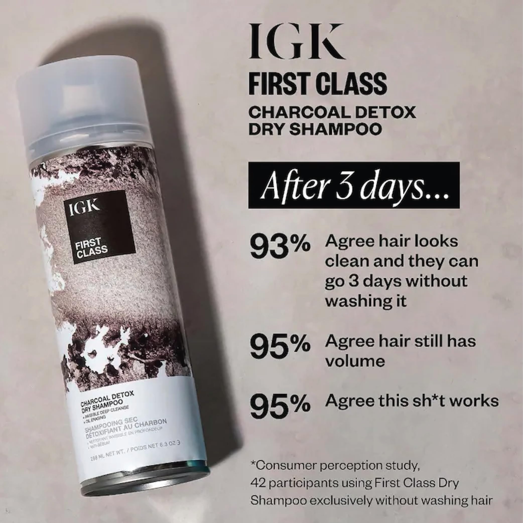 IGK First Class formula suitable for all hair colors, including dark tones.