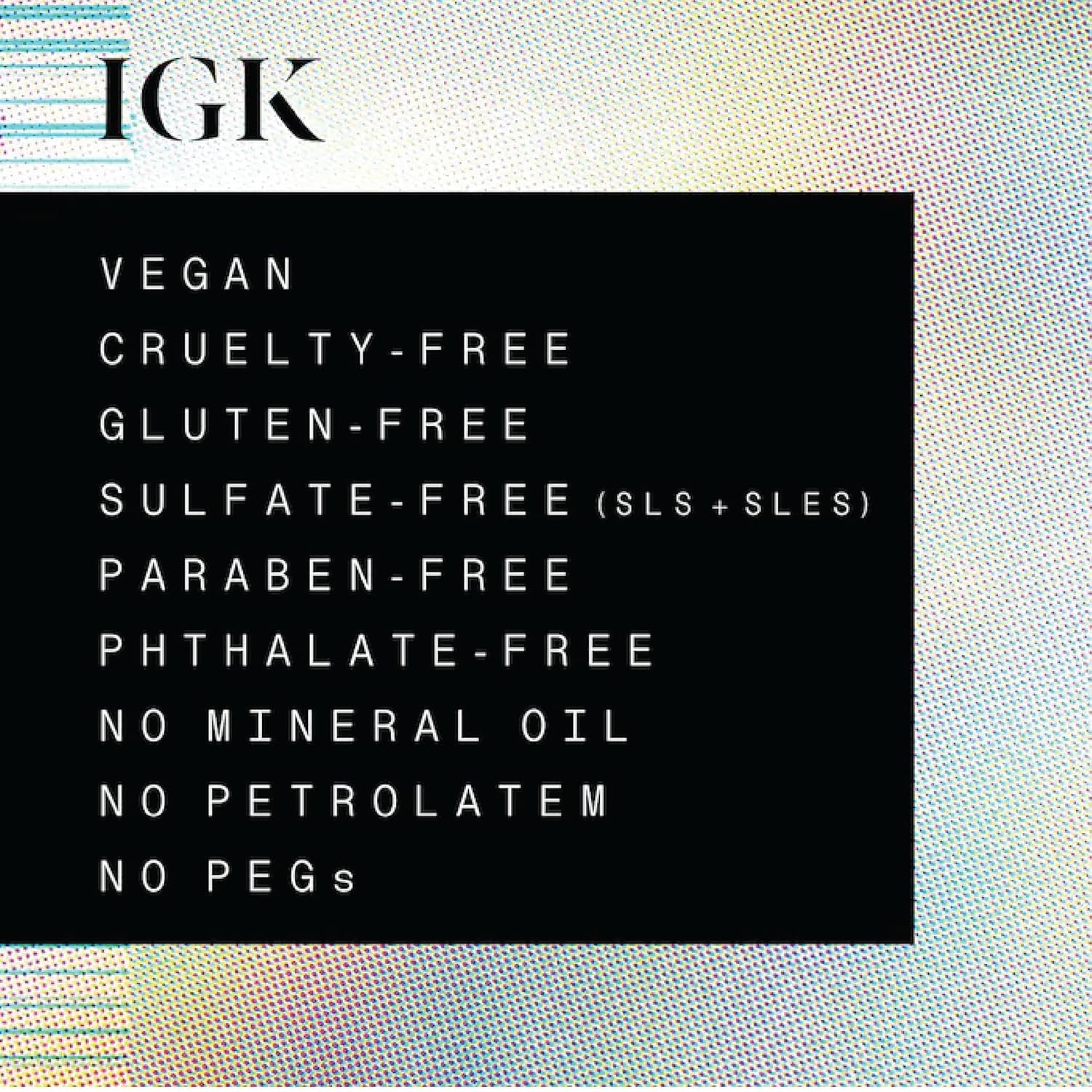 IGK First Class travel-size bottles showcasing portable odor control and oil absorption.
