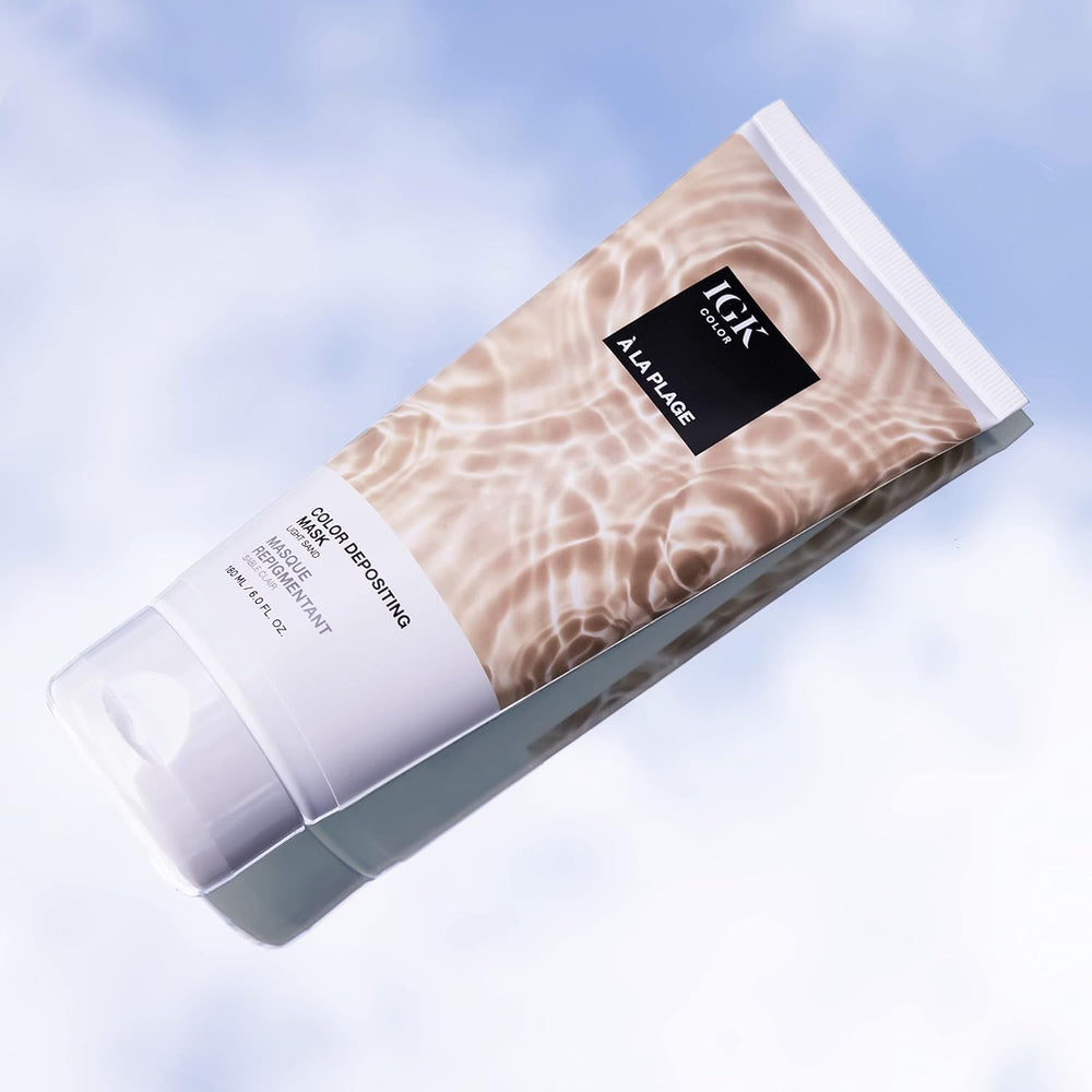 IGK gloss-toner Light Sand porosity detail shows payoff depends on starting shade