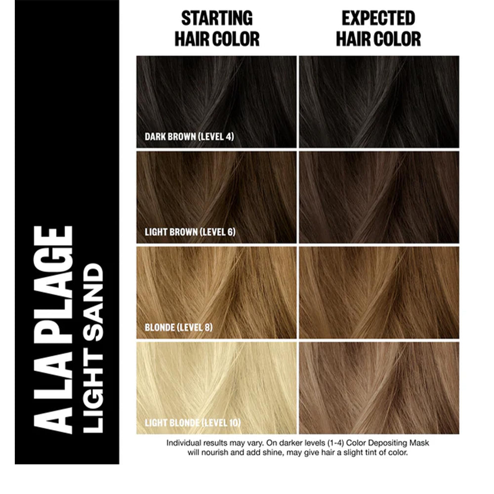 IGK gloss-toner Light Sand swatches illustrating shade-dependent color payoff