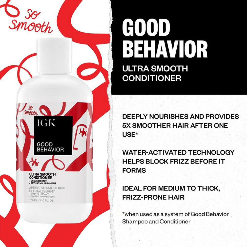 IGK GOOD BEHAVIOR chia seed oil close-up highlighting moisture sealing benefits.