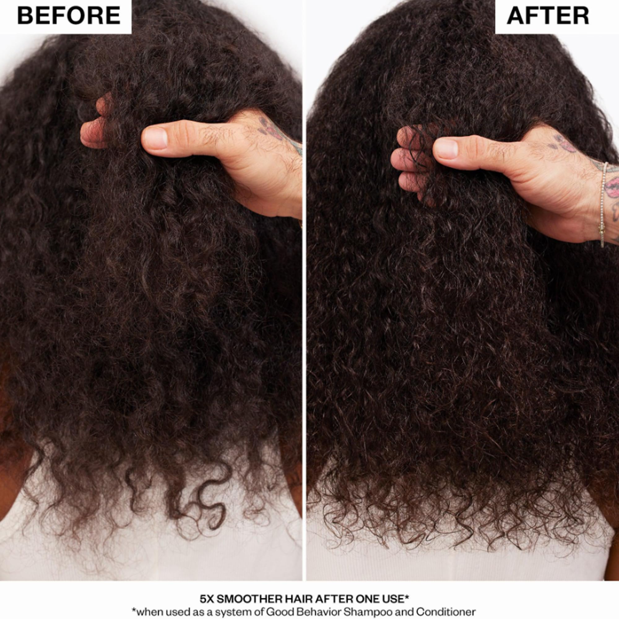 IGK GOOD BEHAVIOR conditioner creamy texture indicates weightless hydration.