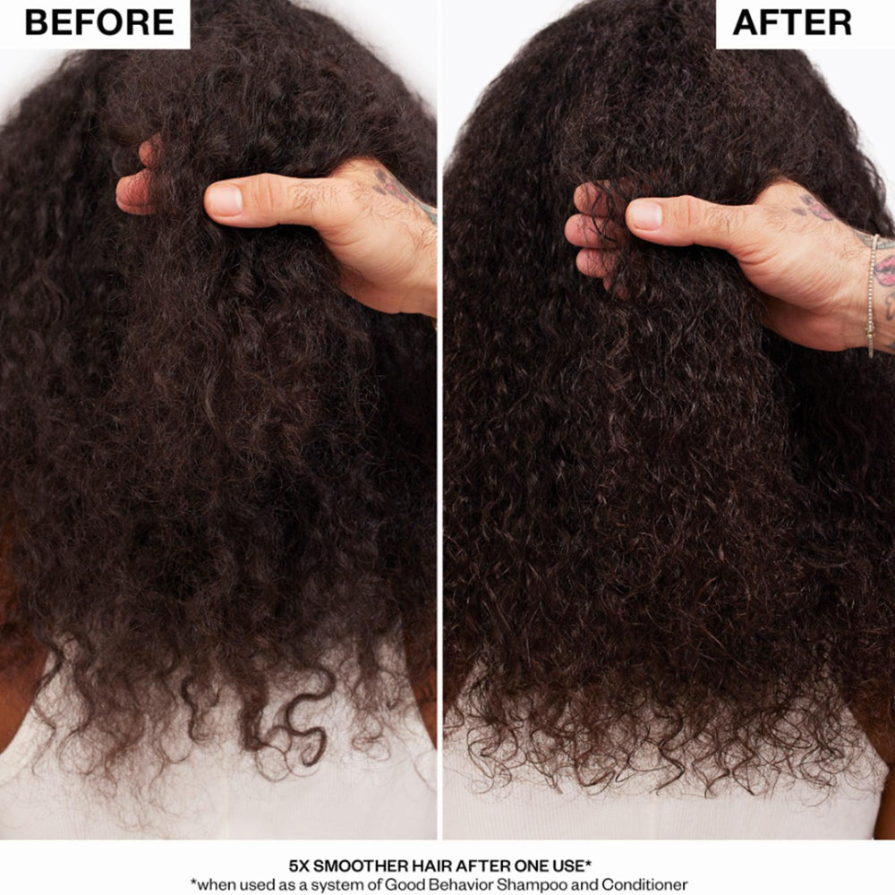 IGK GOOD BEHAVIOR conditioner creamy texture indicates weightless hydration.