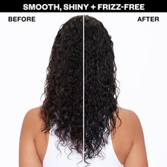 IGK Good Behavior product application on damp hair, illustrating easy spray for detangling.