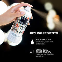IGK Good Behavior hairspray finish reveals a high-shine, non-crunch look