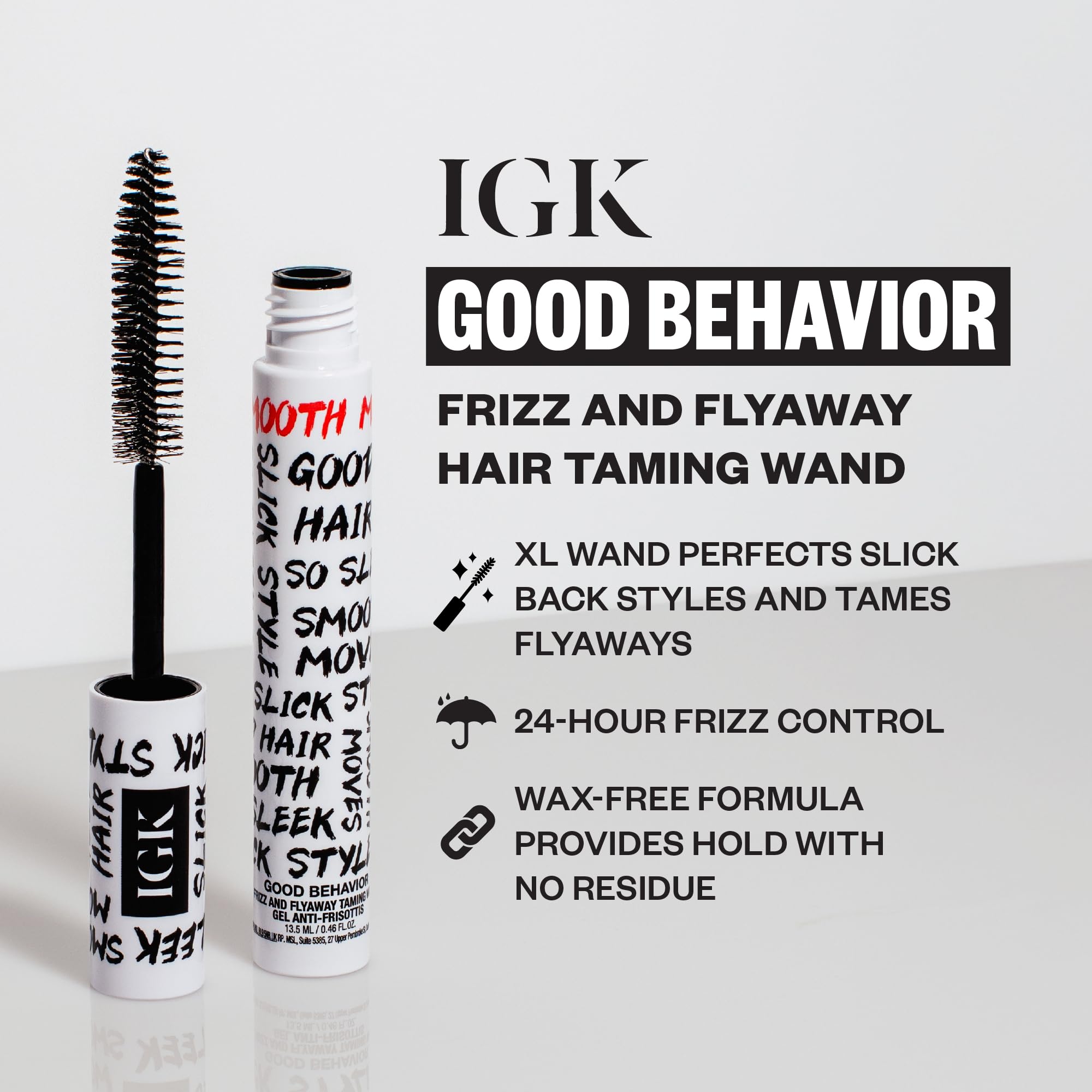 IGK Good Behavior wand application close-up targeting flyaways