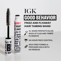 IGK Good Behavior wand application close-up targeting flyaways