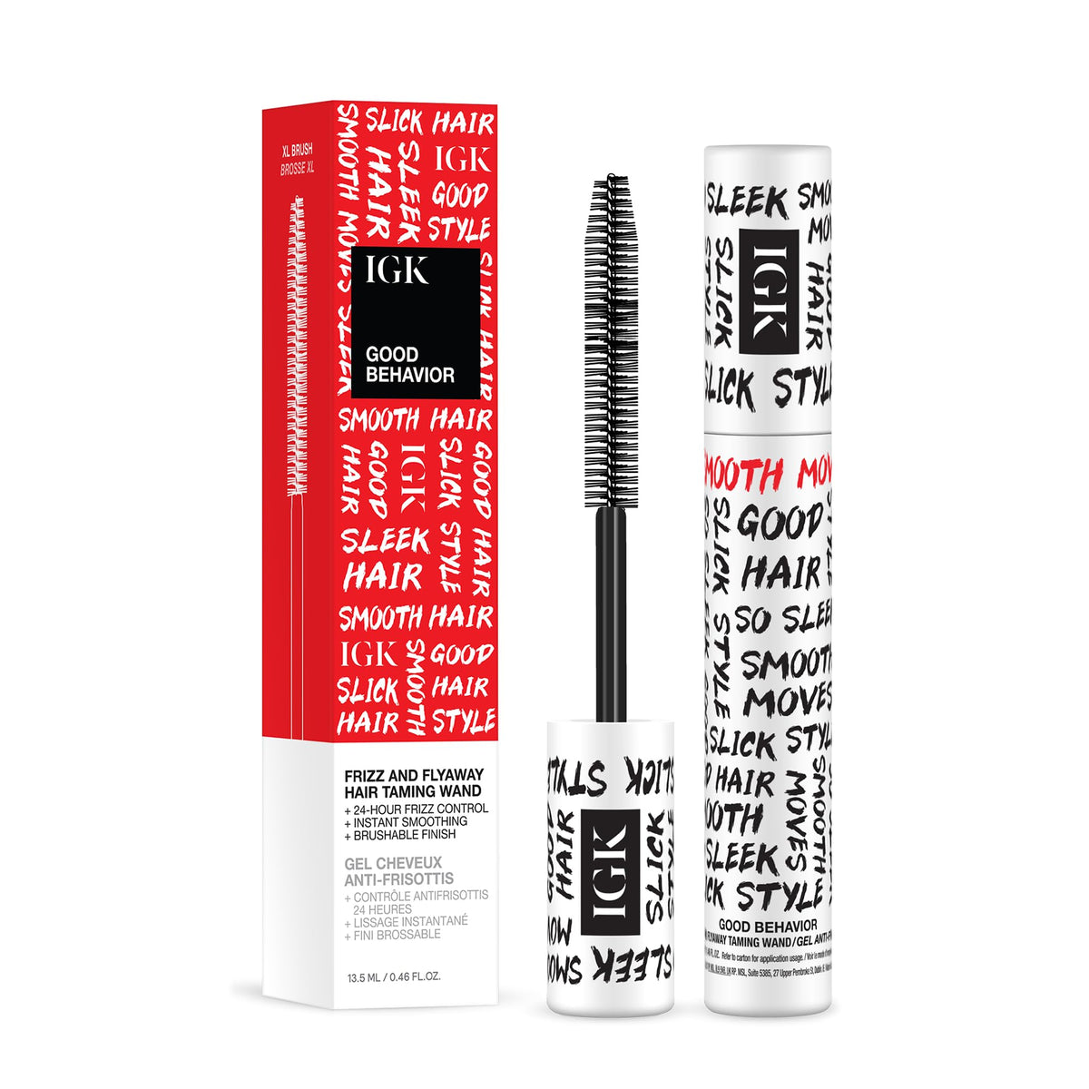 IGK Good Behavior wand packaging shown for on-the-go styling essentials