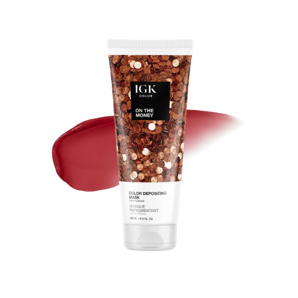 IGK Hair Gloss Toner Fiery Copper bottle pour for quick color refresh