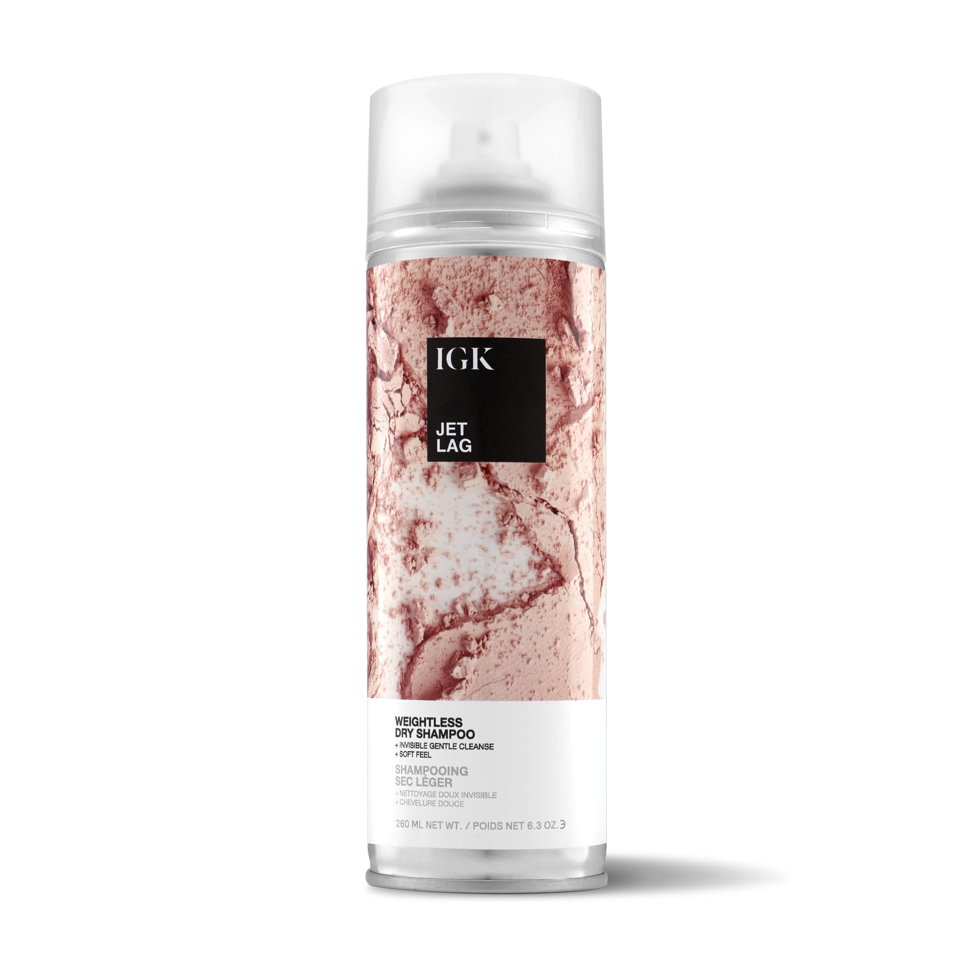 IGK Jet Lag bottle pour demonstrates lightweight cleansing for refreshed roots